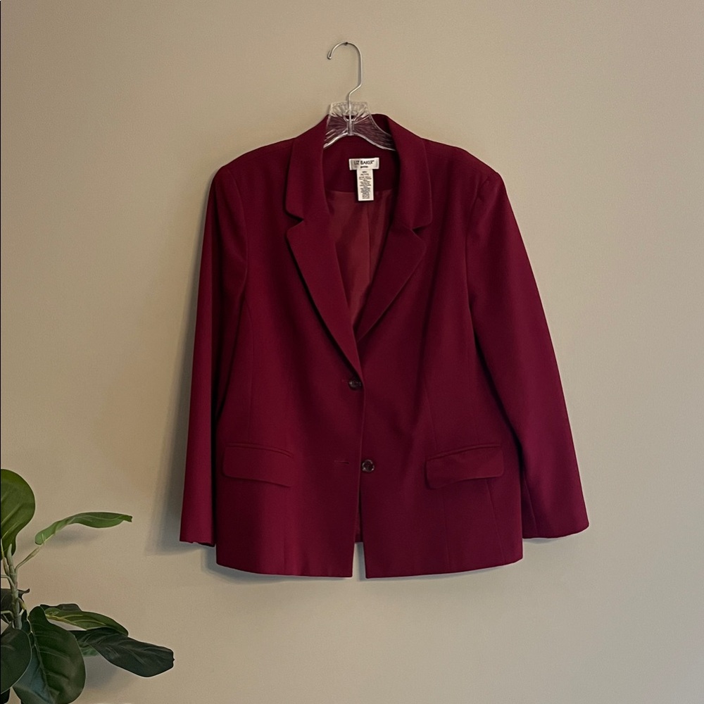 Liz Baker Burgundy Blazer